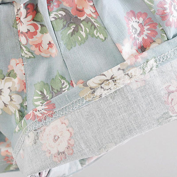 Fashion Lovely Bow Printed Dress