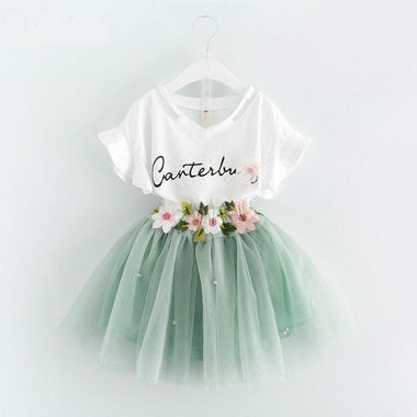 Princess White Flower Clothing Set