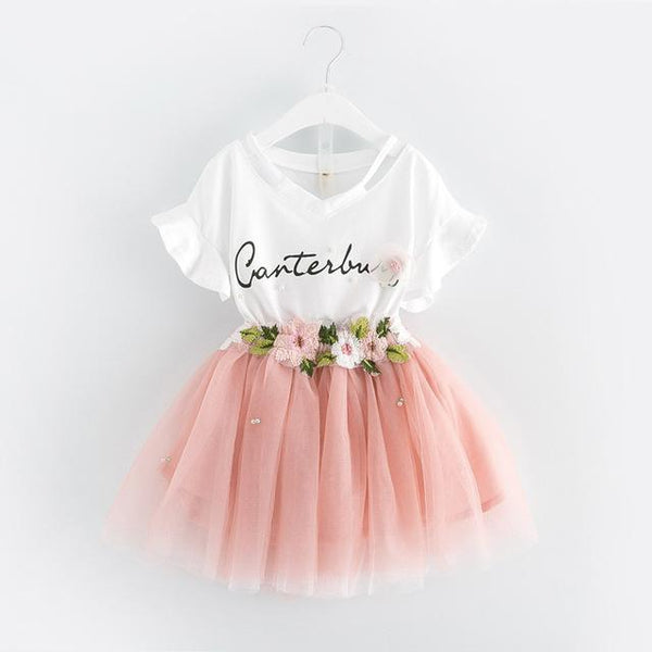 Princess White Flower Clothing Set